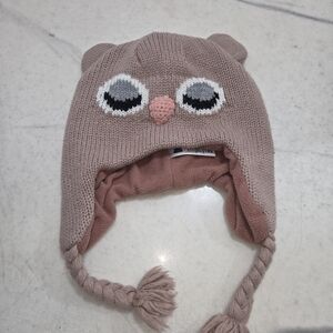 Adorable Pink Owl Knit Hat for Kids